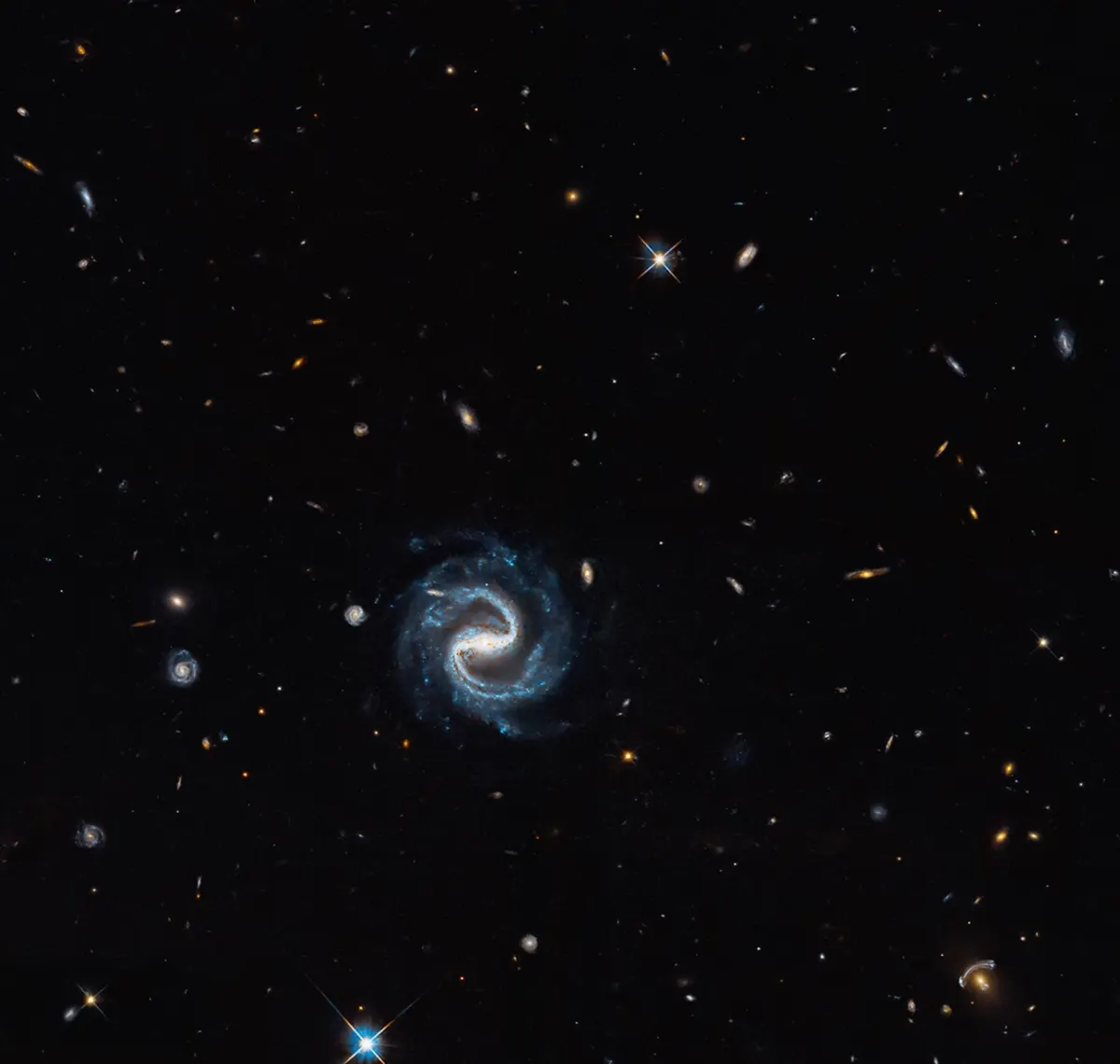 Image accompanying the story: NASA’s Hubble Charts Path for Roman with Gravitational Lenses