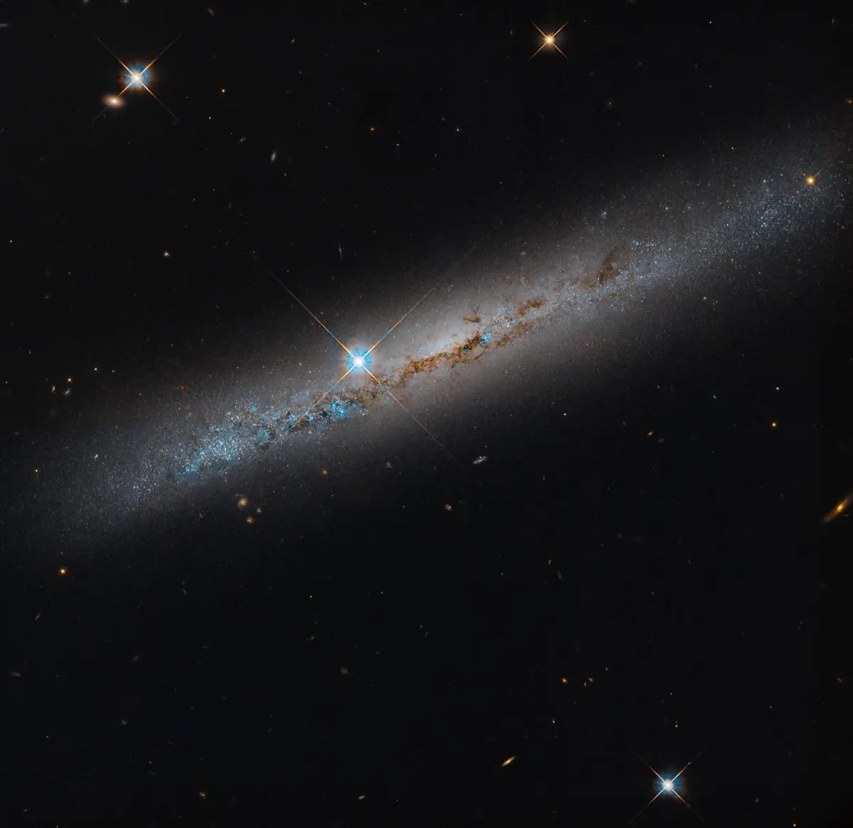 Image accompanying the story: NASA’s Hubble Spies Spiral’s Edge